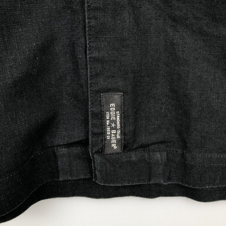Eddie Bauer Short-Sleeve Box Shirt, Men's Size XL (approx.) unclear black type Vintage Second Hand
