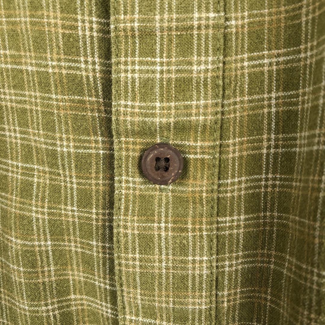 Patagonia 53139SP21 Backstep Shirt, Check Pattern, Short Sleeve, Organic Cotton x Hemp Shirt, Boxy Shirt Hemp green type yellow green Vintage Second Hand