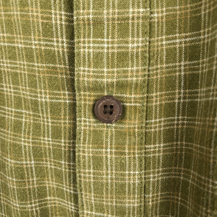Patagonia 53139SP21 Backstep Shirt, Check Pattern, Short Sleeve, Organic Cotton x Hemp Shirt, Boxy Shirt Hemp green type yellow green Vintage Second Hand