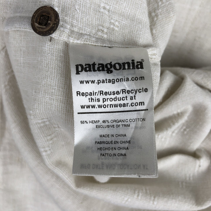 Patagonia 53139SP20 Backstep Shirt, Short Sleeve, Hemp x Cotton, Boxy Shirt, Men's Size L (approx.) Hemp ivory Vintage Second Hand