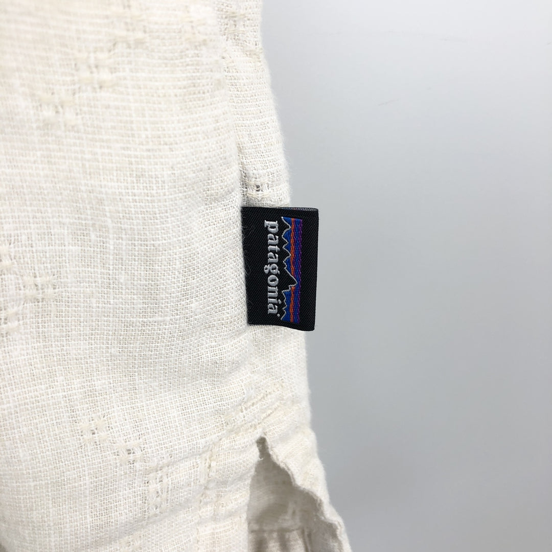 Patagonia 53139SP20 Backstep Shirt, Short Sleeve, Hemp x Cotton, Boxy Shirt, Men's Size L (approx.) Hemp ivory Vintage Second Hand