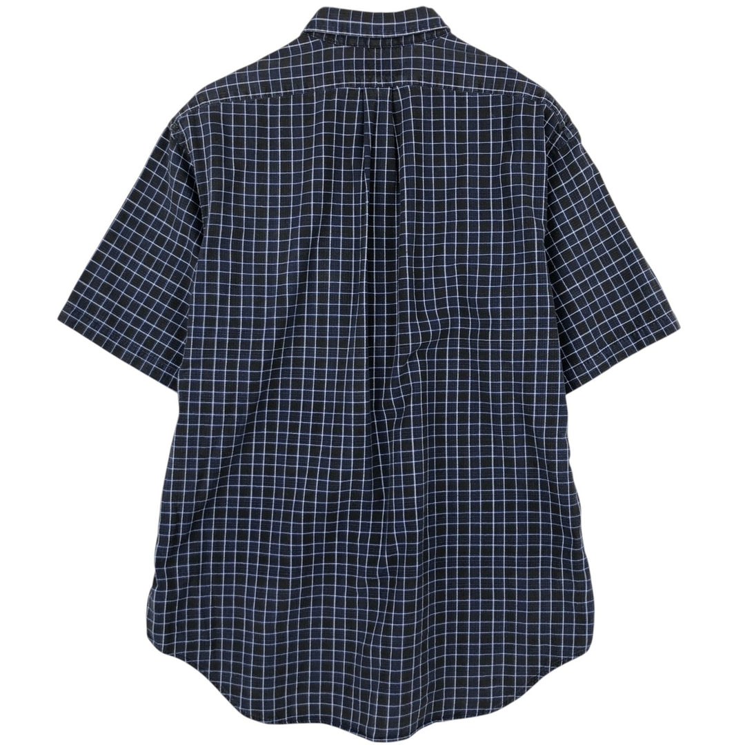 Ralph Lauren POLO by Ralph Lauren short sleeve button down check shirt made in Canada men's XL size unclear blue type Vintage Second Hand