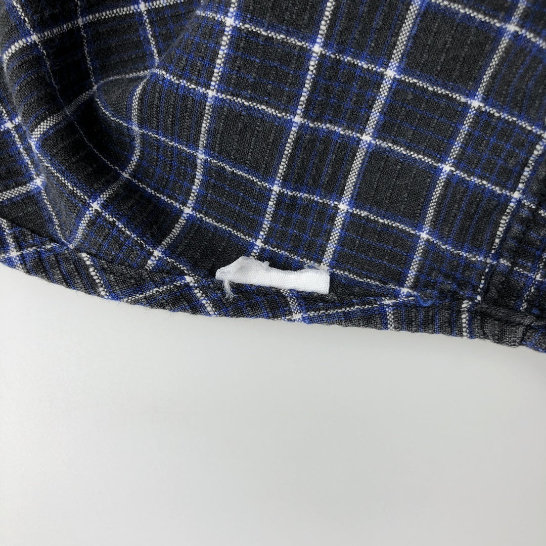 Ralph Lauren POLO by Ralph Lauren short sleeve button down check shirt made in Canada men's XL size unclear blue type Vintage Second Hand