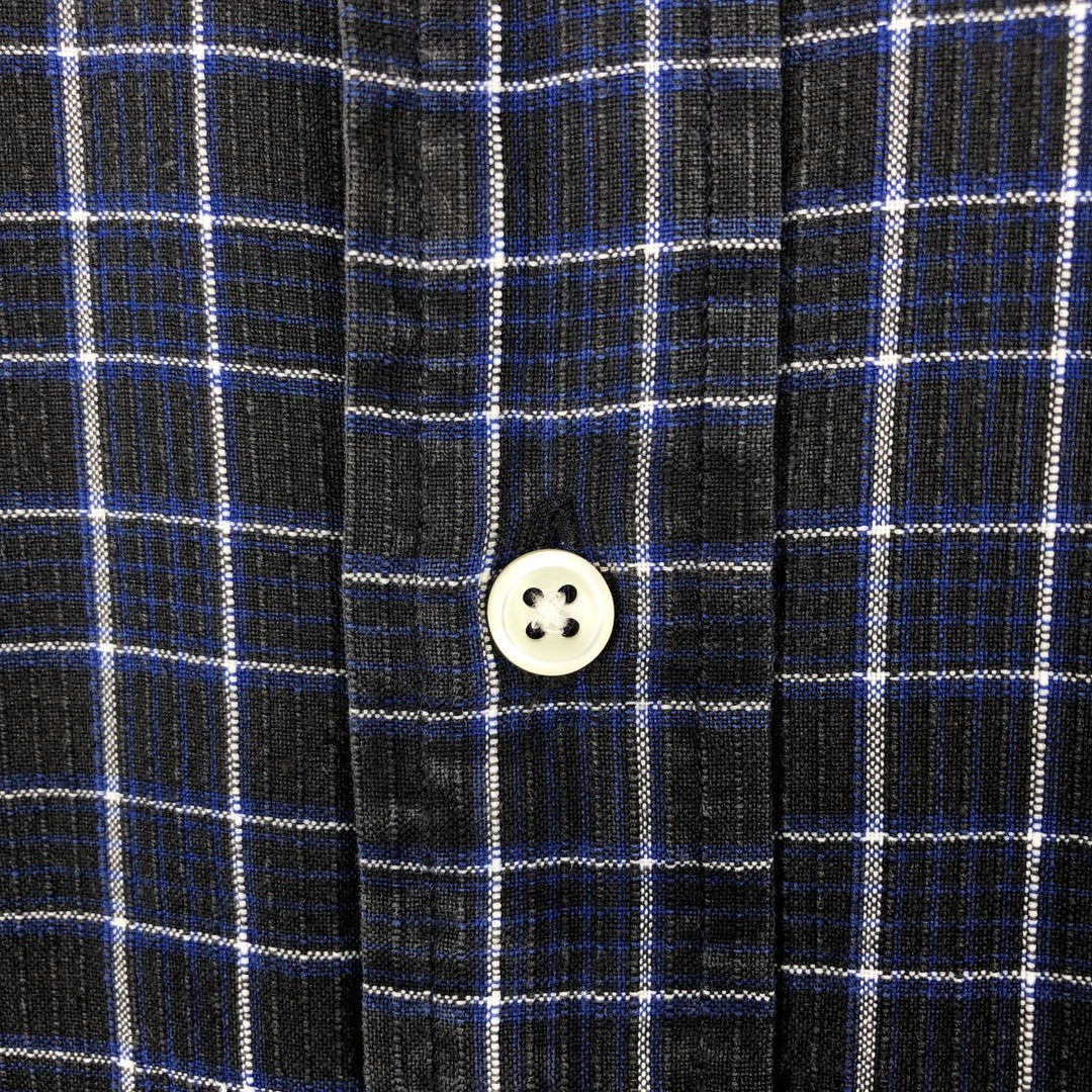 Ralph Lauren POLO by Ralph Lauren short sleeve button down check shirt made in Canada men's XL size unclear blue type Vintage Second Hand
