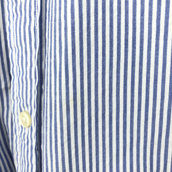 Ralph Lauren Seersucker Short Sleeve Button-Down Striped Shirt, Men's Size L cotton blue type Vintage Second Hand