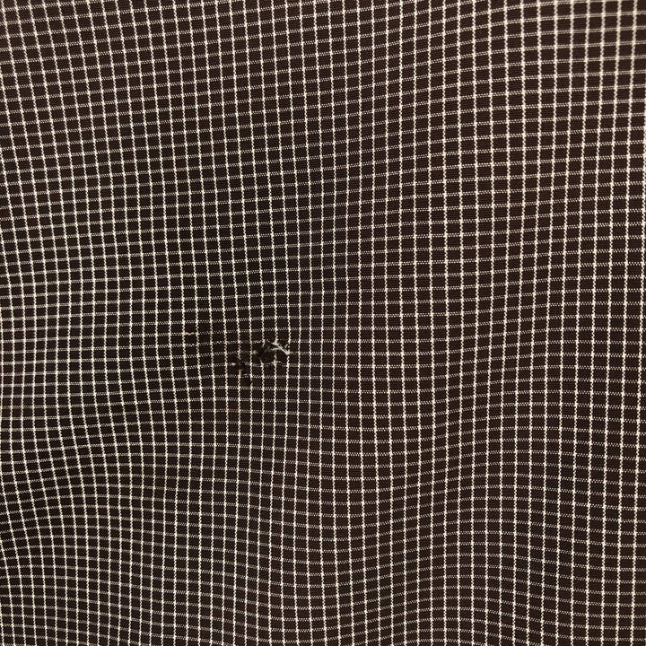 Ralph Lauren POLO by Ralph Lauren LOWELL SPORT Short-Sleeve Cotton Check Shirt, Men's Size XL (approx.) cotton dark chocolate Vintage Second Hand