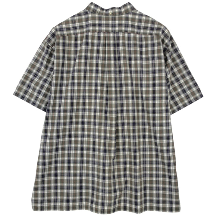 Ralph Lauren GREGGOR Box Shirt, Short Sleeve, Button-Down, Check Shirt, Men's XXL (approx.) cotton Khaki type Vintage Second Hand