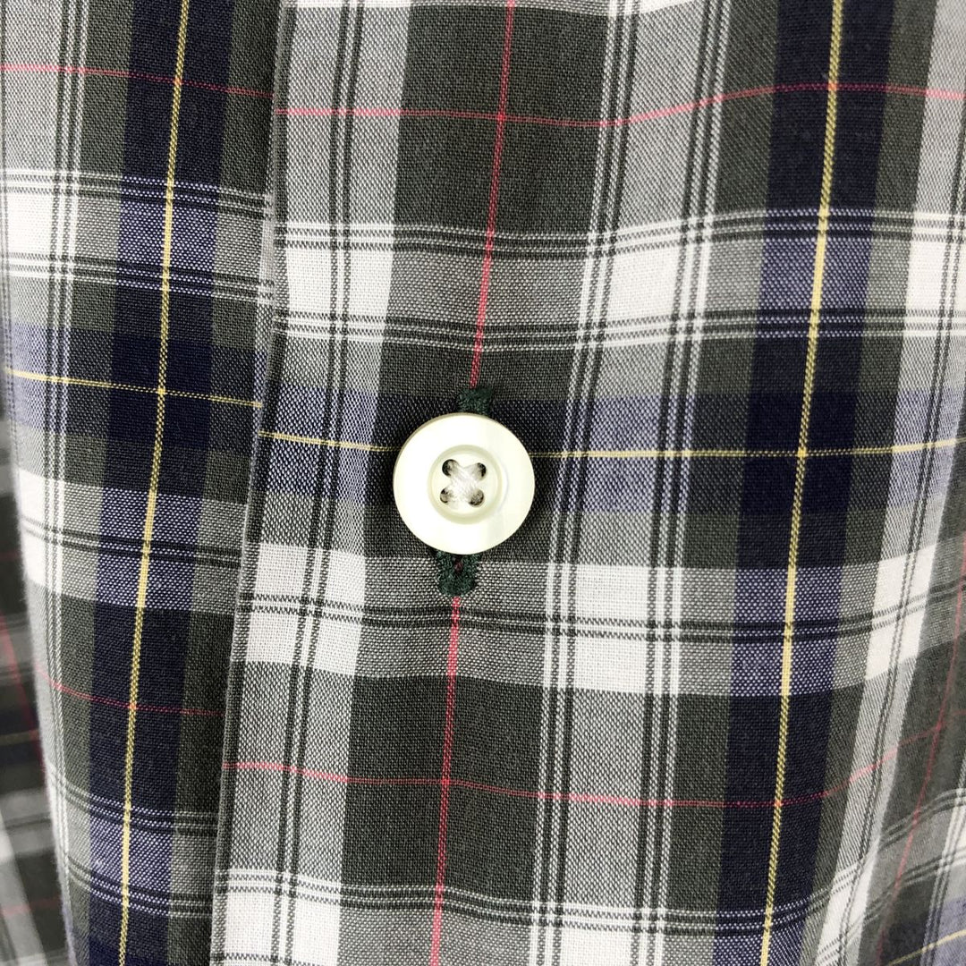 Ralph Lauren GREGGOR Box Shirt, Short Sleeve, Button-Down, Check Shirt, Men's XXL (approx.) cotton Khaki type Vintage Second Hand