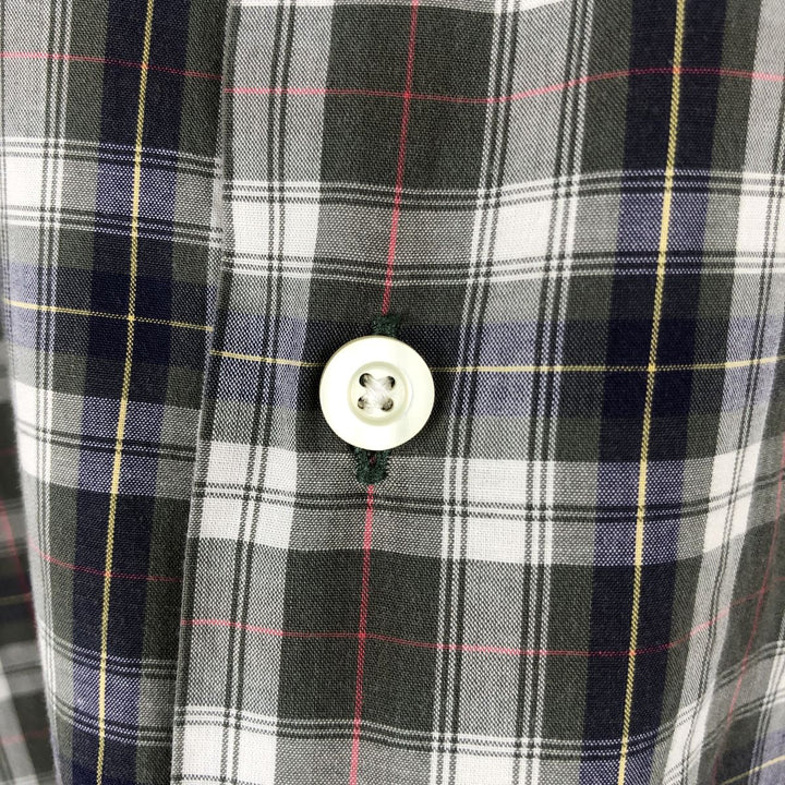 Ralph Lauren GREGGOR Box Shirt, Short Sleeve, Button-Down, Check Shirt, Men's XXL (approx.) cotton Khaki type Vintage Second Hand