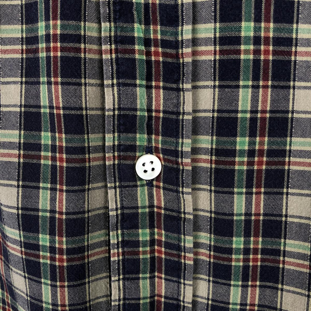 Ralph Lauren Classic Fit Short Sleeve Button Down Check Shirt Men's XL cotton Khaki type Vintage Second Hand