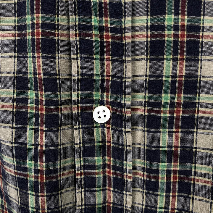 Ralph Lauren Classic Fit Short Sleeve Button Down Check Shirt Men's XL cotton Khaki type Vintage Second Hand