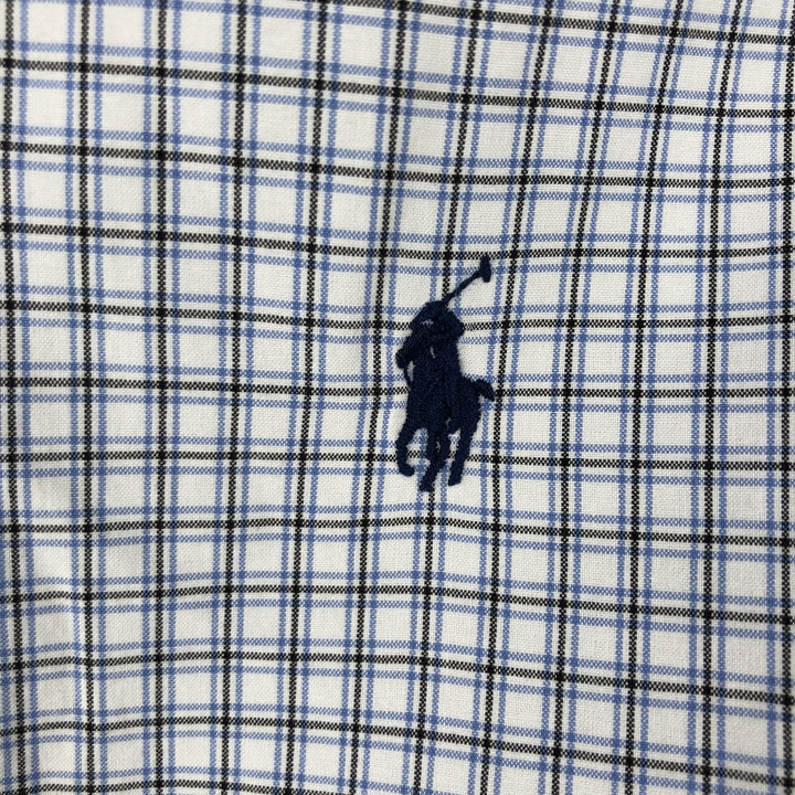 Ralph Lauren Classic Fit Short Sleeve Button Down Check Shirt Men's XL cotton blue type Vintage Second Hand