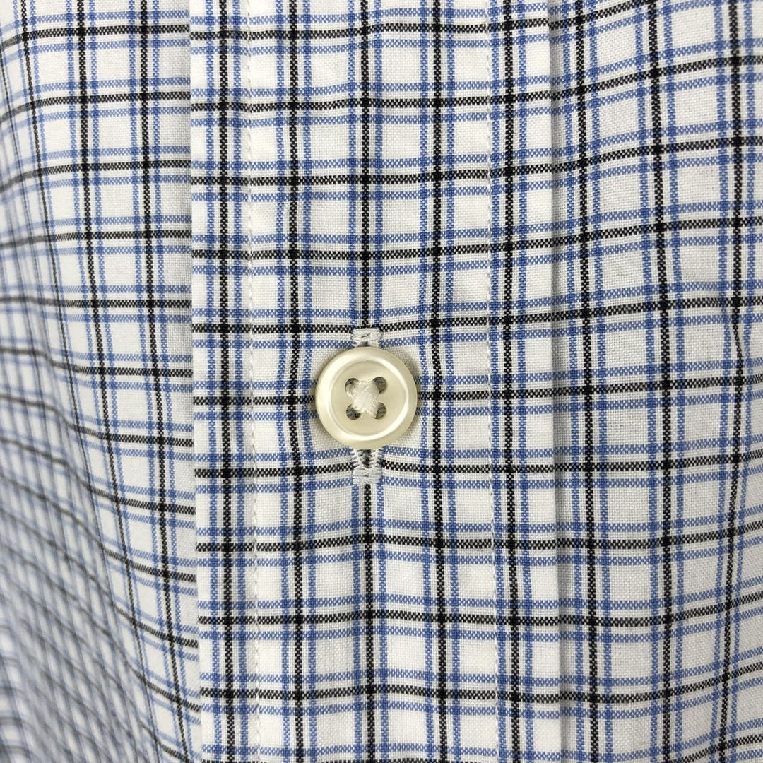 Ralph Lauren Classic Fit Short Sleeve Button Down Check Shirt Men's XL cotton blue type Vintage Second Hand