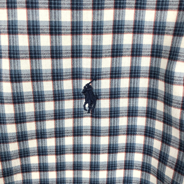 Ralph Lauren Classic Fit Short Sleeve Button Down Check Shirt Men's M cotton blue type Vintage Second Hand