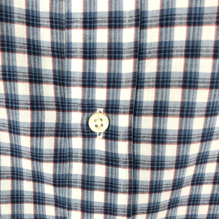 Ralph Lauren Classic Fit Short Sleeve Button Down Check Shirt Men's M cotton blue type Vintage Second Hand