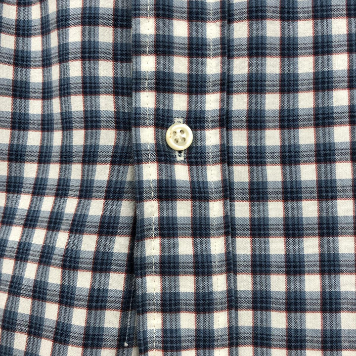 Ralph Lauren Classic Fit Short Sleeve Button Down Check Shirt Men's M cotton blue type Vintage Second Hand