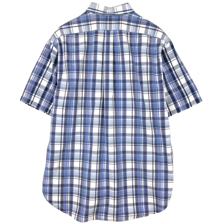 Ralph Lauren BLAIRE short sleeve button down check shirt men's XL size cotton blue type Vintage Second Hand