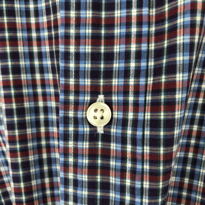 Ralph Lauren Classic Fit short sleeve button down check shirt, men's size XL cotton blue type Vintage Second Hand