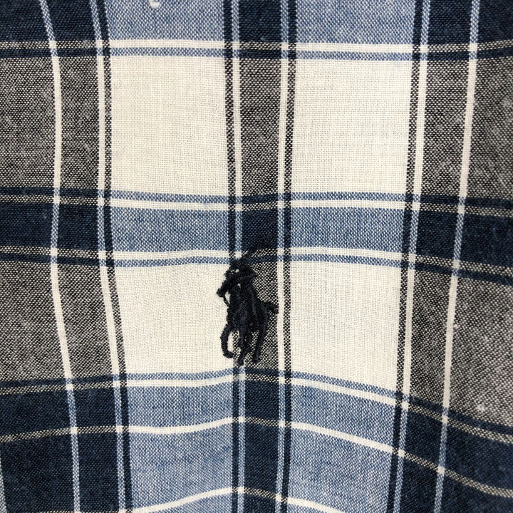 Ralph Lauren BLAKE short sleeve button down check shirt men's XL size cotton gray type Vintage Second Hand