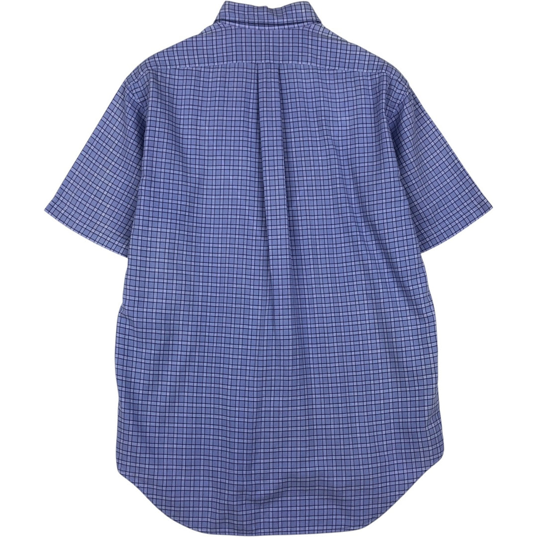 Ralph Lauren BLAKE Short-Sleeve Button-Down Check Shirt, Men's Size S (approx.) cotton purple type Vintage Second Hand