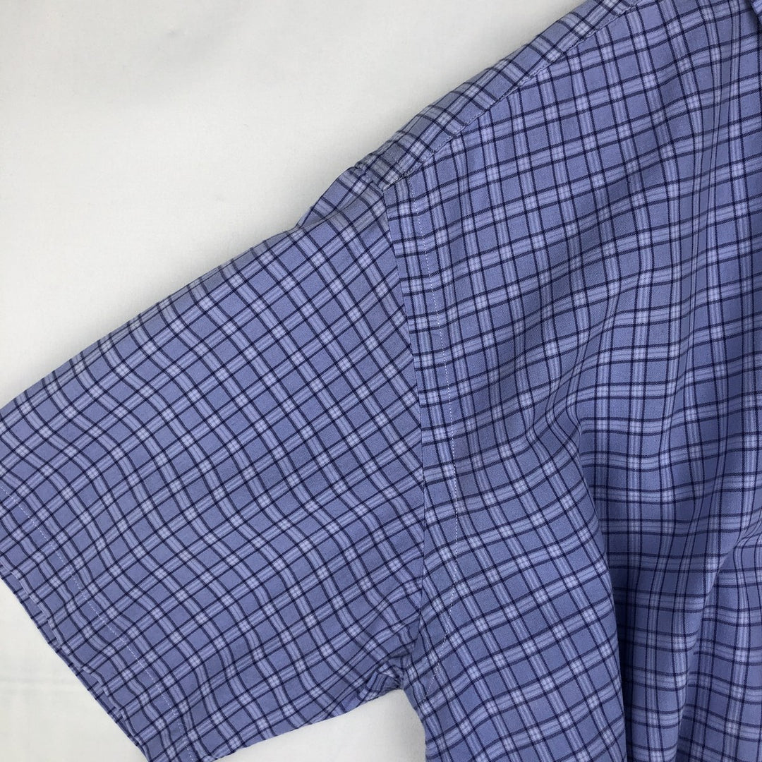 Ralph Lauren BLAKE Short-Sleeve Button-Down Check Shirt, Men's Size S (approx.) cotton purple type Vintage Second Hand