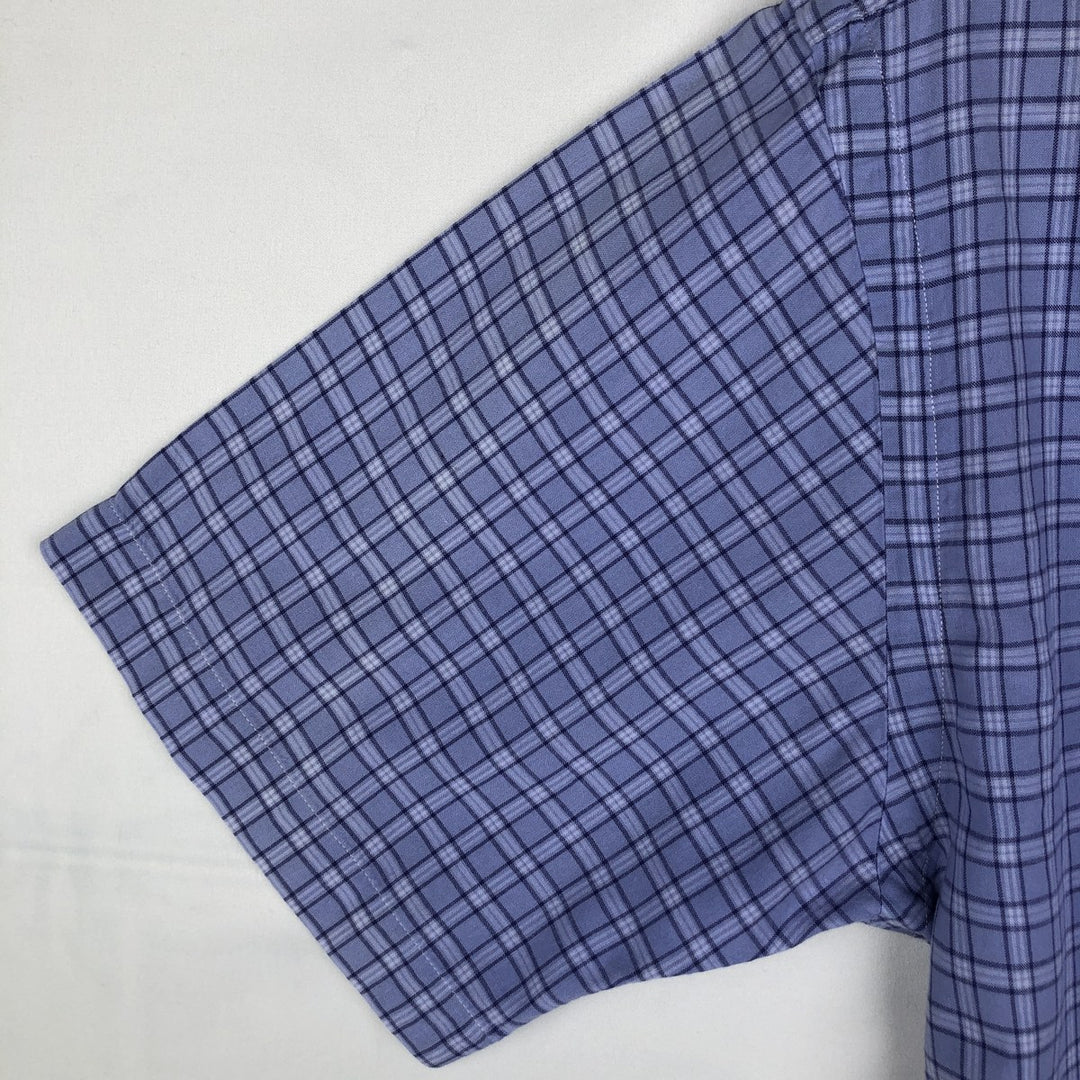 Ralph Lauren BLAKE Short-Sleeve Button-Down Check Shirt, Men's Size S (approx.) cotton purple type Vintage Second Hand
