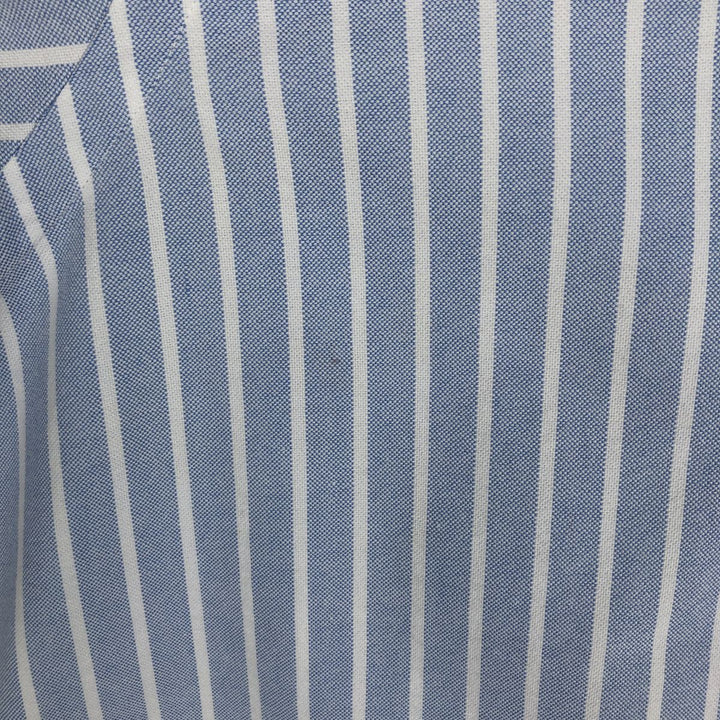 Ralph Lauren short sleeve button down striped shirt, men's size L cotton Blue type light blue Vintage Second Hand