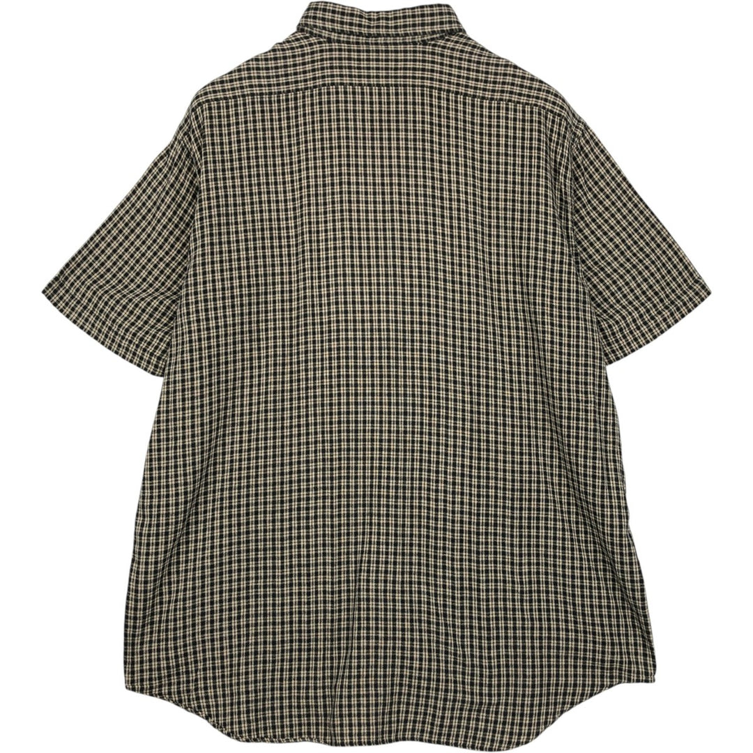 Ralph Lauren BLAKE short sleeve button down check shirt men's XL size cotton Beige type Vintage Second Hand