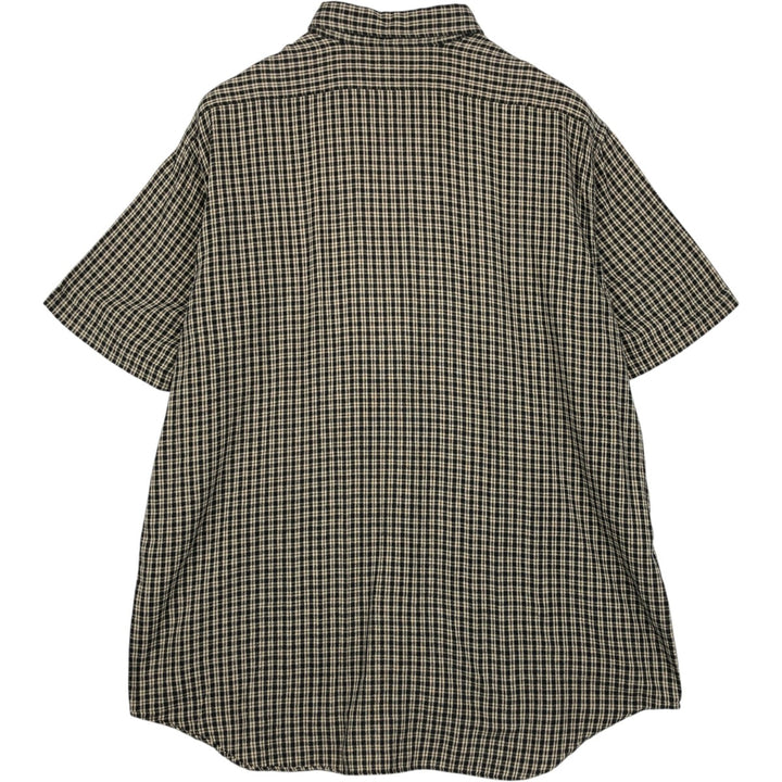 Ralph Lauren BLAKE short sleeve button down check shirt men's XL size cotton Beige type Vintage Second Hand