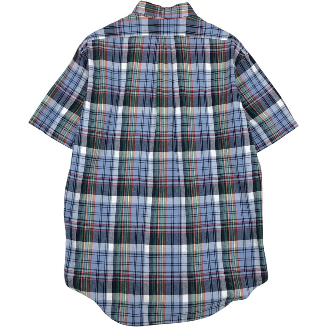 Ralph Lauren BLAKE short sleeve button down check shirt, men's size M cotton blue type Vintage Second Hand