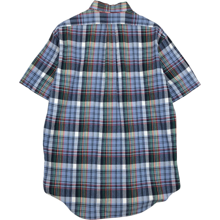 Ralph Lauren BLAKE short sleeve button down check shirt, men's size M cotton blue type Vintage Second Hand