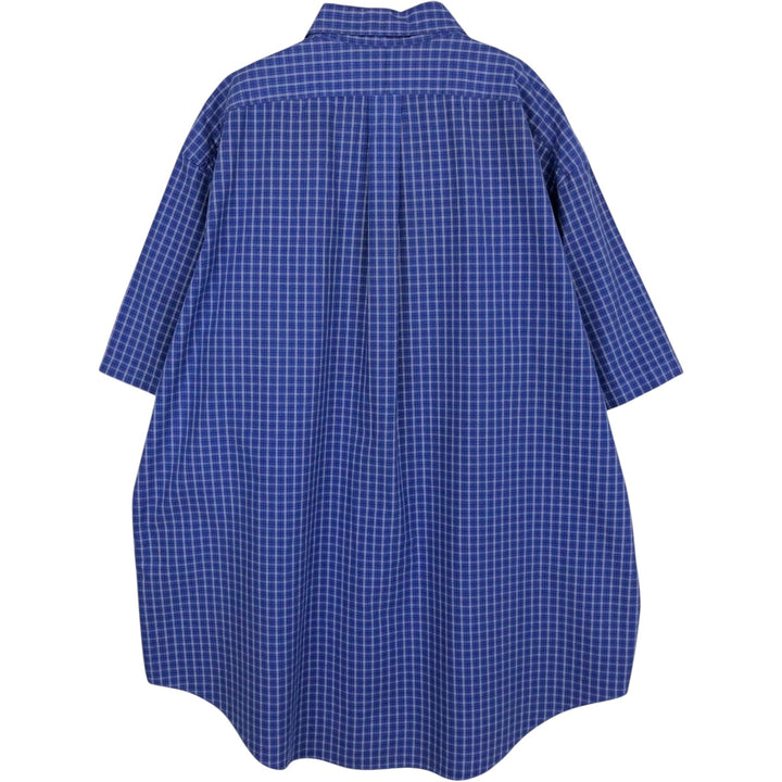 Ralph Lauren Classic Fit Short Sleeve Button Down Check Shirt Men's XXL cotton blue type Vintage Second Hand
