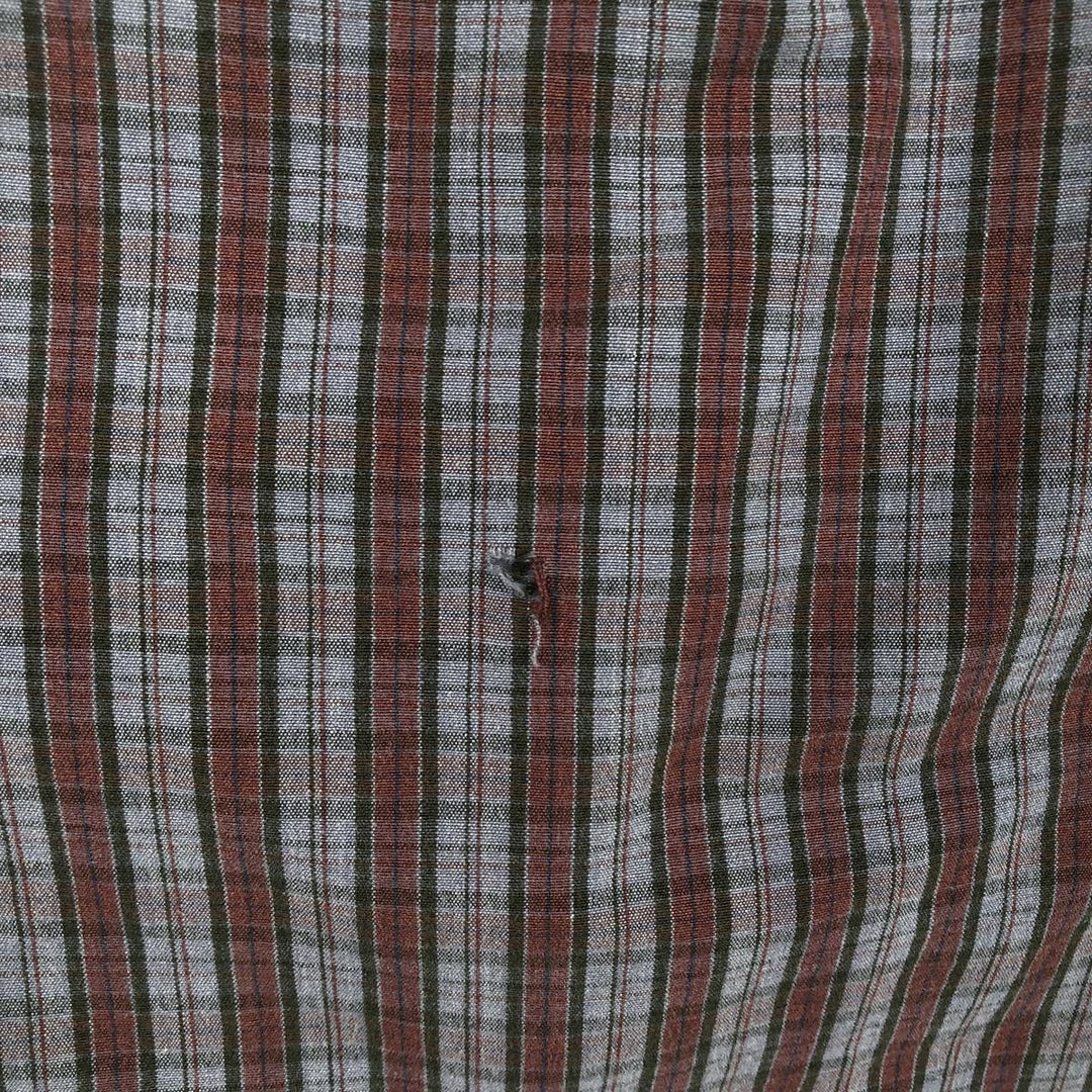 Ralph Lauren BLAKE short sleeve button down check shirt, men's size L cotton purple type Vintage Second Hand
