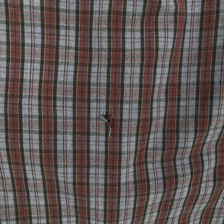 Ralph Lauren BLAKE short sleeve button down check shirt, men's size L cotton purple type Vintage Second Hand