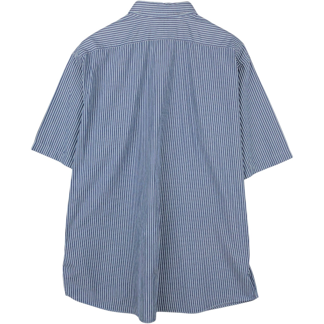 Ralph Lauren POLO by Ralph Lauren ELLINGTON short sleeve button down striped shirt men's XL size cotton blue type Vintage Second Hand