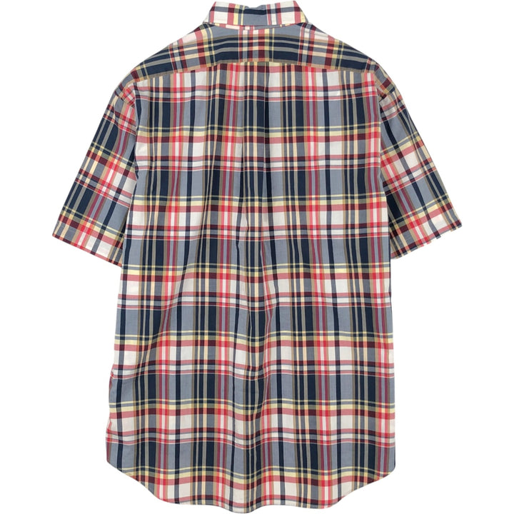 Ralph Lauren BLAKE short sleeve button down check shirt, men's size L cotton red type Vintage Second Hand