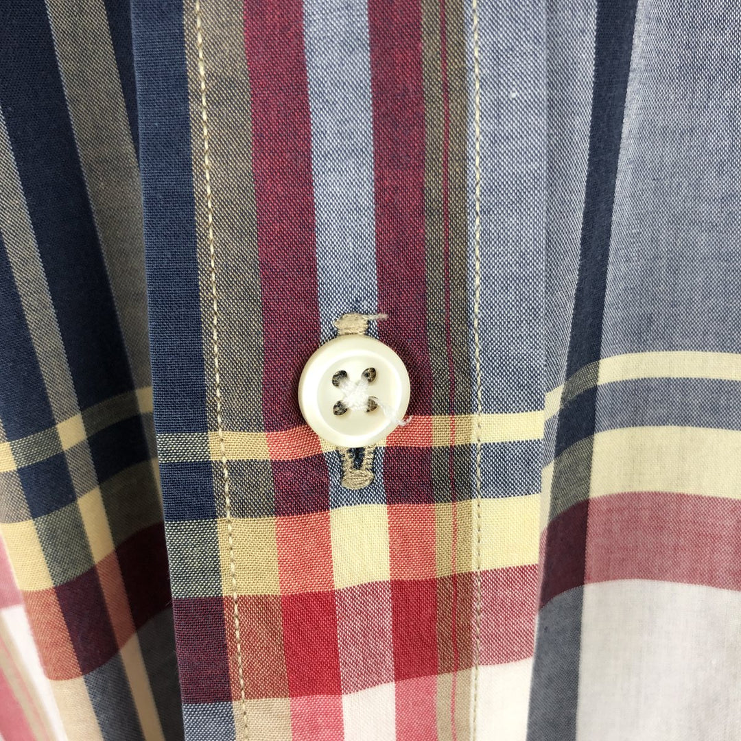 Ralph Lauren BLAKE short sleeve button down check shirt, men's size L cotton red type Vintage Second Hand
