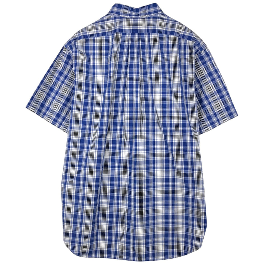 Ralph Lauren Golf Blake Short-Sleeve Button-Down Check Shirt, Men's Size XL (approx.) cotton blue type Vintage Second Hand