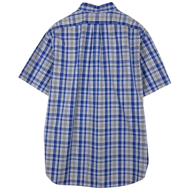 Ralph Lauren Golf Blake Short-Sleeve Button-Down Check Shirt, Men's Size XL (approx.) cotton blue type Vintage Second Hand