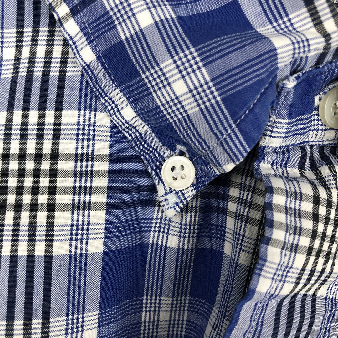 Ralph Lauren Golf Blake Short-Sleeve Button-Down Check Shirt, Men's Size XL (approx.) cotton blue type Vintage Second Hand