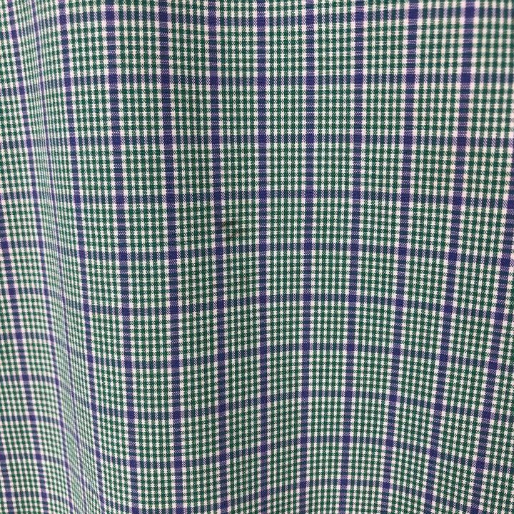 Ralph Lauren BLAKE short sleeve button down check shirt, men's size M cotton green type Vintage Second Hand