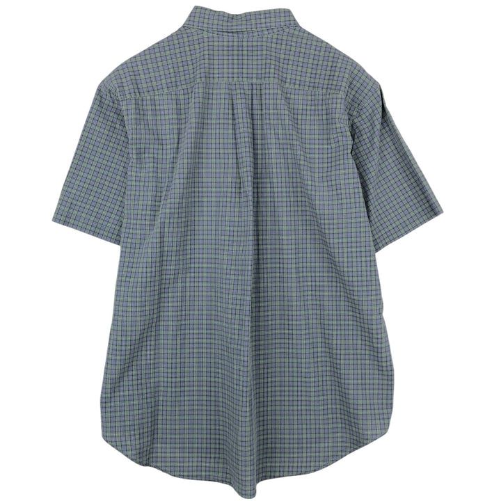 Ralph Lauren Classic Fit short sleeve button down check shirt, men's size XL cotton green type Vintage Second Hand