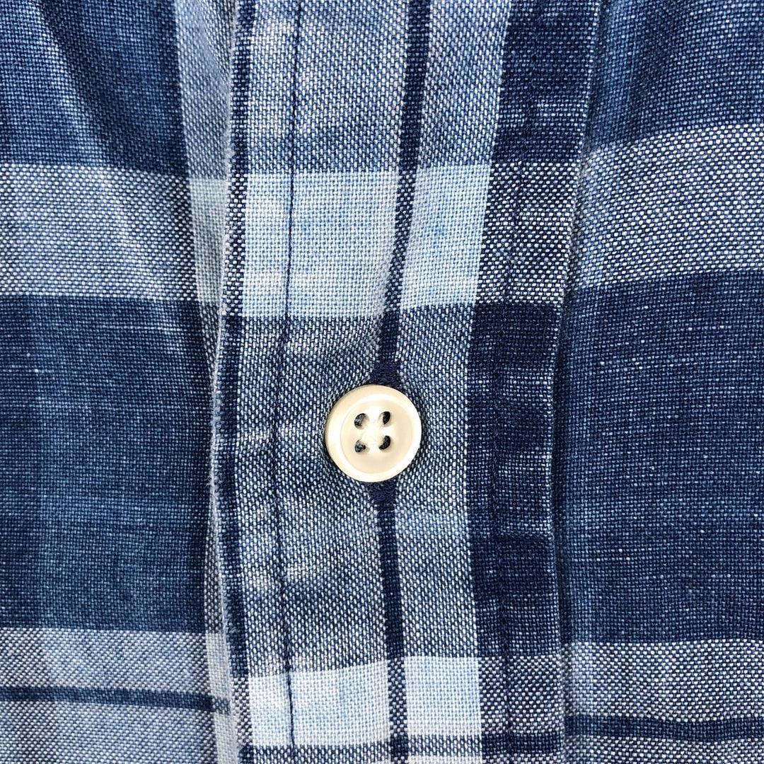 Ralph Lauren BLAKE short sleeve button down check shirt men's XL size cotton blue type Vintage Second Hand