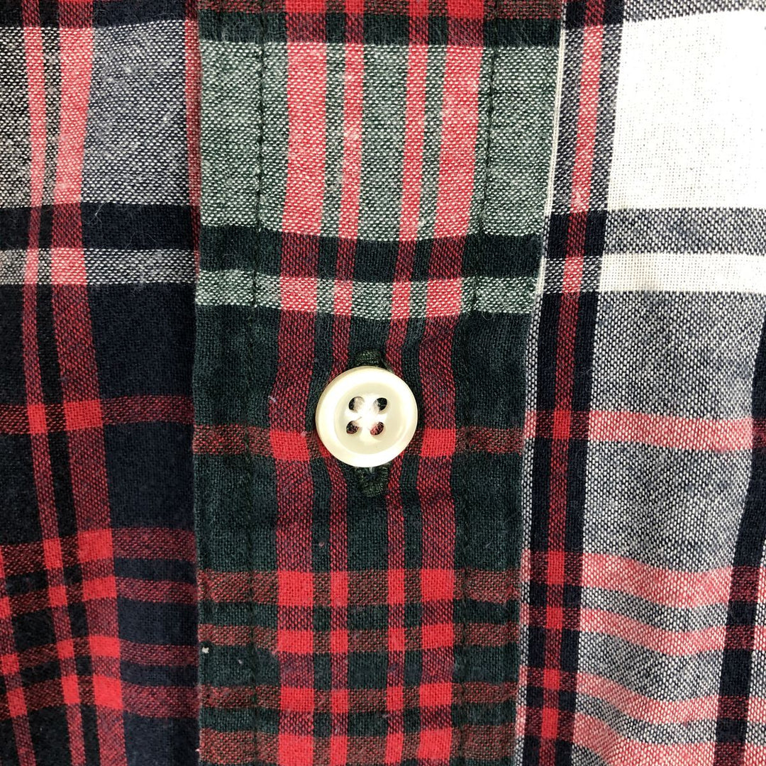 Ralph Lauren BLAKE Tartan Check Short-Sleeve Button-Down Check Shirt, Men's Size XL (approx.) cotton red type Vintage Second Hand