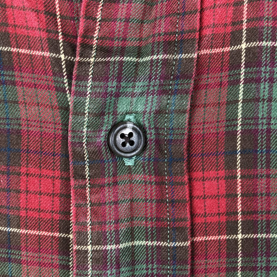 Ralph Lauren CUSTOM FIT short sleeve button down check shirt men's size L cotton red type Vintage Second Hand