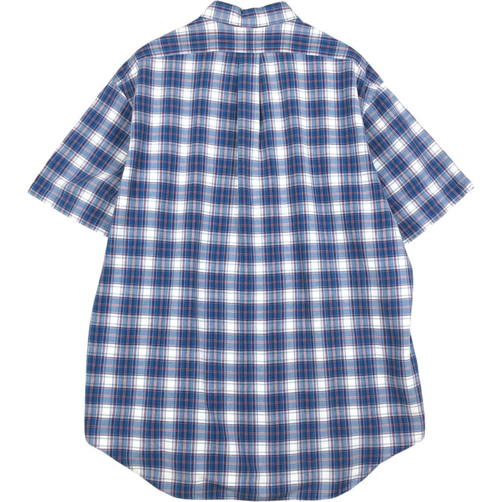 Ralph Lauren BLAKE short sleeve button down check shirt men's XL size cotton blue type Vintage Second Hand