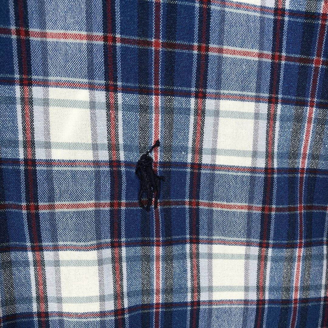 Ralph Lauren BLAKE short sleeve button down check shirt men's XL size cotton blue type Vintage Second Hand