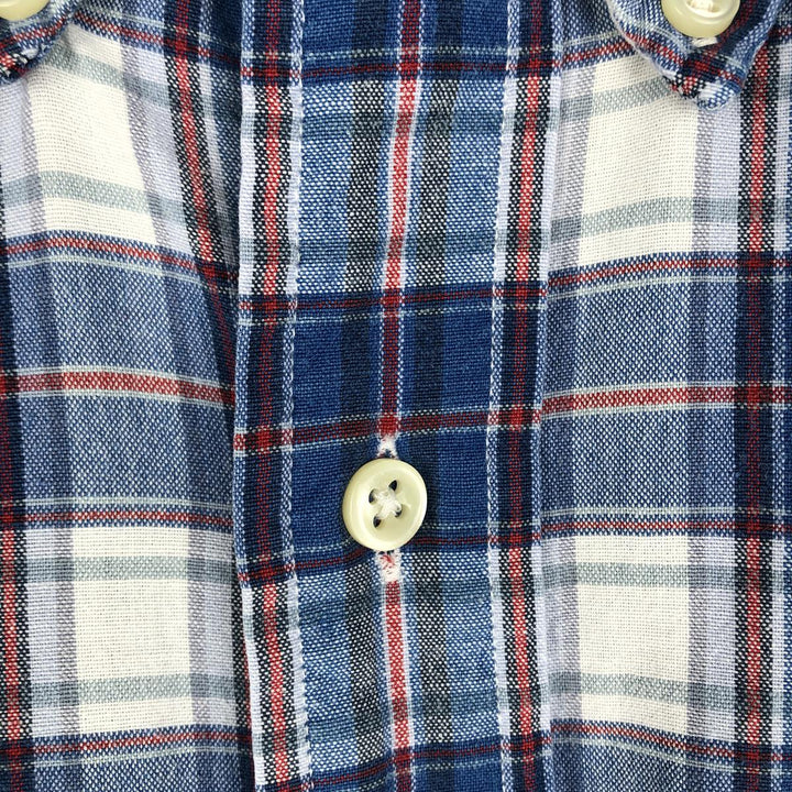 Ralph Lauren BLAKE short sleeve button down check shirt men's XL size cotton blue type Vintage Second Hand
