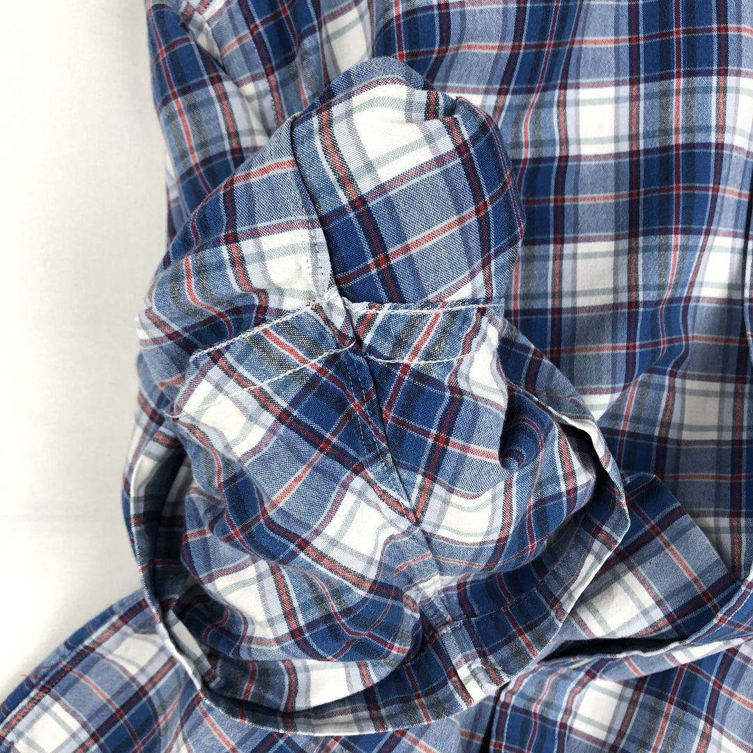 Ralph Lauren BLAKE short sleeve button down check shirt men's XL size cotton blue type Vintage Second Hand