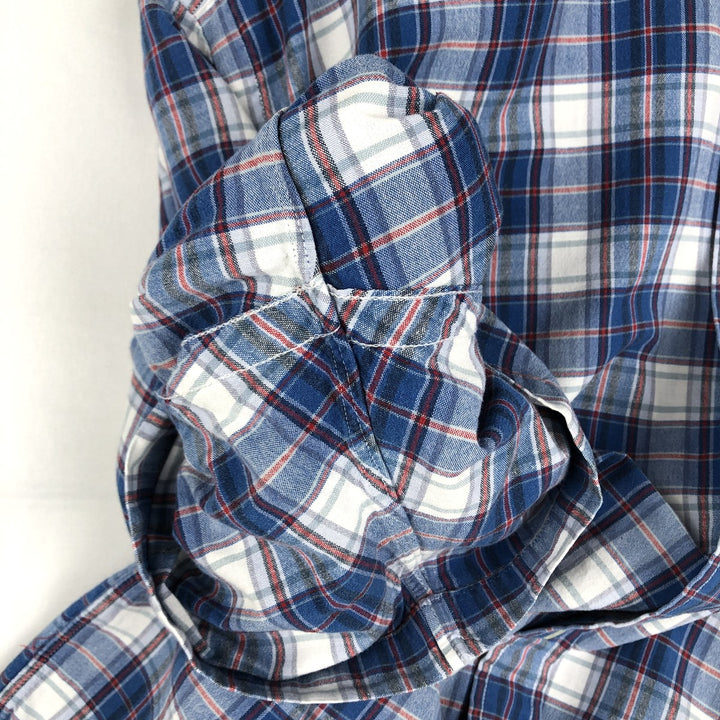 Ralph Lauren BLAKE short sleeve button down check shirt men's XL size cotton blue type Vintage Second Hand